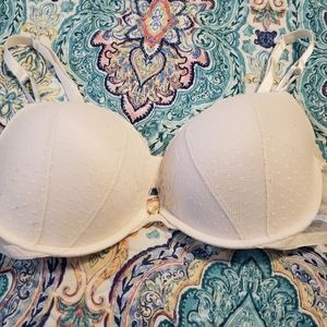 White lace push up bra